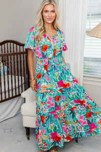 NURSING COLLECTION: All In The Air Emerald Green Maxi Dress