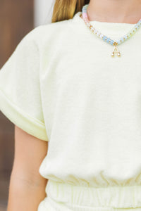 Girls: The Soft Side Yellow Terry Cloth Top