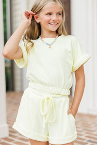 Girls: The Soft Side Yellow Terry Cloth Top