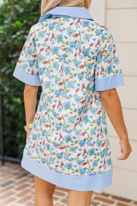 Lovely Surprise Blue Floral Dress