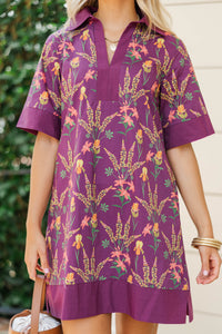 Lovely Surprise Plum Floral Dress