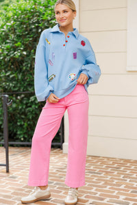 Big Dreams Pink Wide Leg Jeans