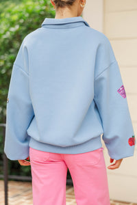 Educating In Style Blue BTS Sequin Icon Pullover