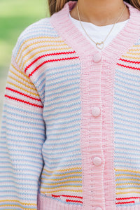 Girls: Cozy Conversations Blue Cardigan