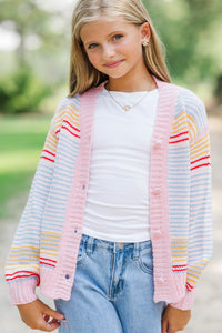 Girls: Cozy Conversations Blue Cardigan