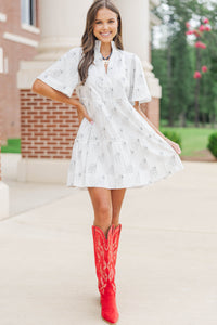 Feeling Your Best Cream Bulldog Babydoll Dress