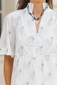 Feeling Your Best Cream Bulldog Babydoll Dress