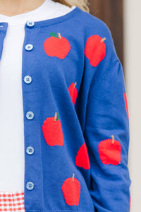Meet Me There Navy Apple Cardigan