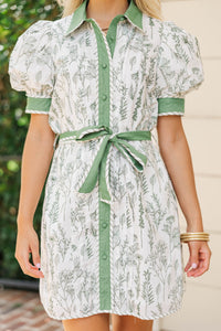 Dressed For It Green Floral Dress