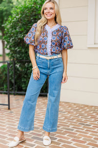 Take Notice Brown Floral Blouse