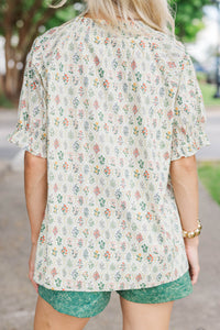 Love Always Yellow Medallion Blouse