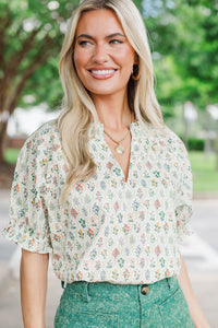 Love Always Yellow Medallion Blouse