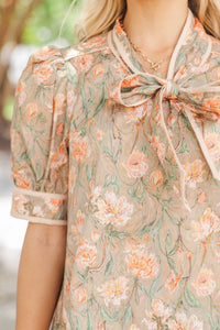 Leave Your Mark Brown Floral Blouse