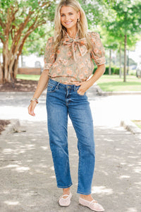 Leave Your Mark Brown Floral Blouse