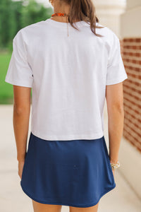 My Team Orange Gingham Tigers Applique Tee