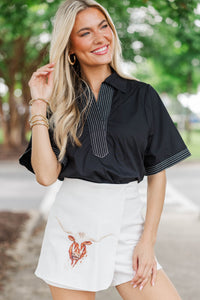 The Right Move White Longhorn Wrap Skort