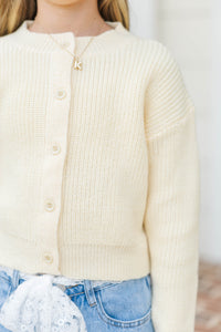 Girls: Playfully Yours Yellow Cardigan