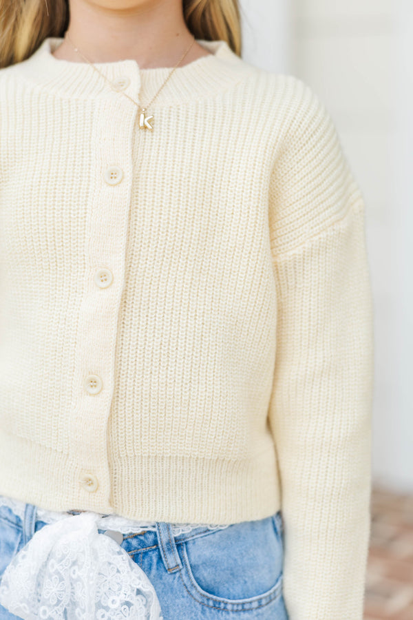 Girls: Playfully Yours Yellow Cardigan