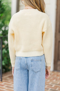Girls: Playfully Yours Yellow Cardigan
