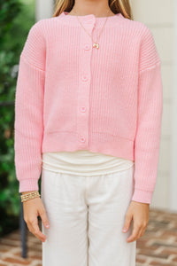 Girls: Playfully Yours Pink Cardigan