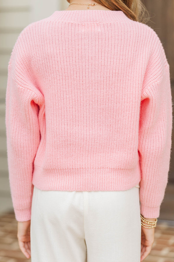 Girls: Playfully Yours Pink Cardigan