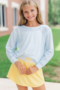 Girls: Most Adored Light Blue Striped L/S Top