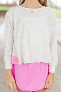 Girls: Most Adored Cream Leopard L/S Top