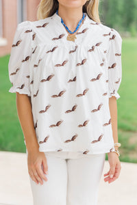 Can't Give You Up White Eagles Blouse