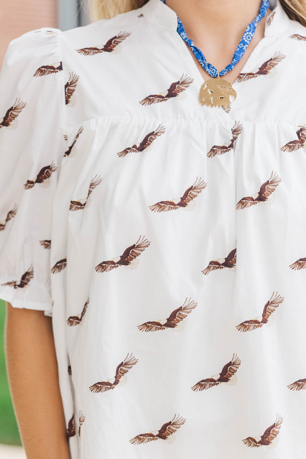 Can't Give You Up White Eagles Blouse