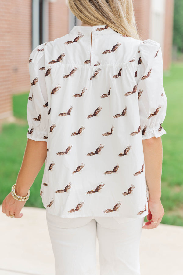 Can't Give You Up White Eagles Blouse