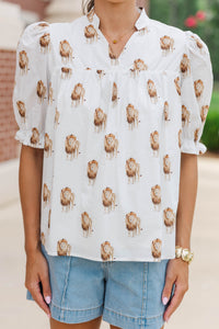 Can't Give You Up White Lions Blouse