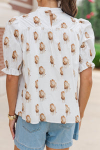 Can't Give You Up White Lions Blouse