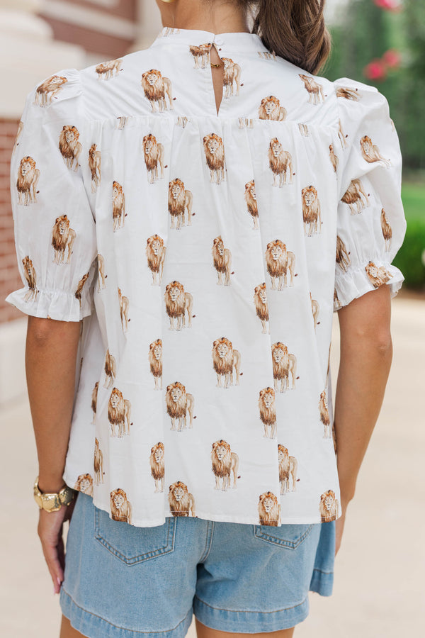 Can't Give You Up White Lions Blouse