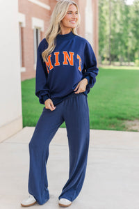 The Mint Navy Mock Neck Sweatshirt