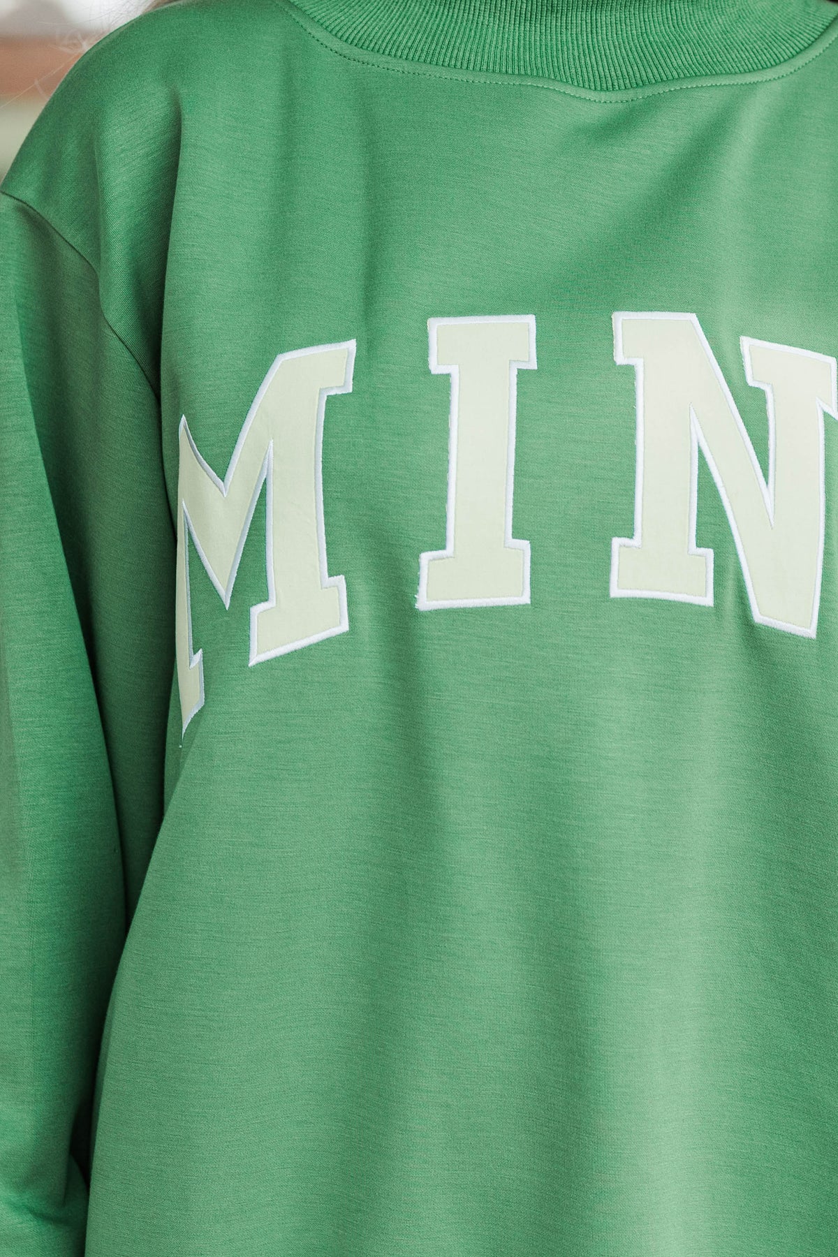 The Mint Olive Mock Neck Sweatshirt – Shop the Mint