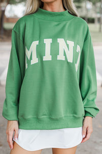 The Mint Olive Mock Neck Sweatshirt