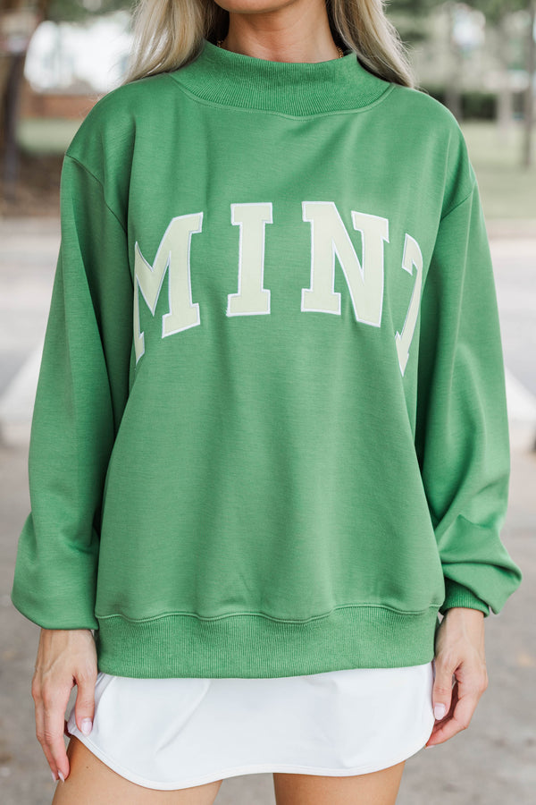 The Mint Olive Mock Neck Sweatshirt