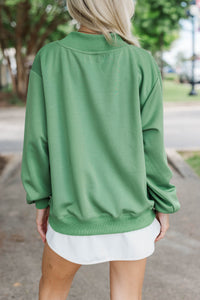 The Mint Olive Mock Neck Sweatshirt