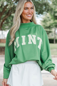 The Mint Olive Mock Neck Sweatshirt