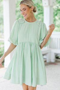 Dreaming Of The Day Green Striped Dress