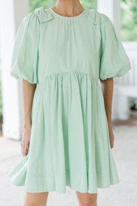 Dreaming Of The Day Green Striped Dress
