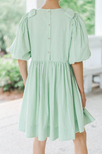 Dreaming Of The Day Green Striped Dress
