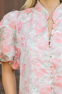 Chic Influence Pink Brocade Dress