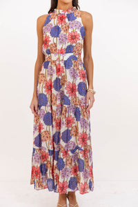 Fresh Focus Blue Floral Maxi Dress