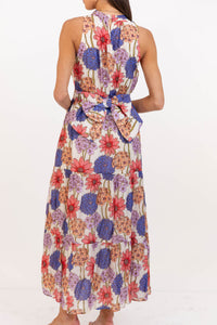 Fresh Focus Blue Floral Maxi Dress