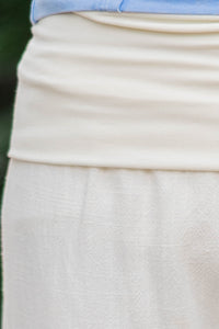 Girls: The Iconic Cream Foldover Pants