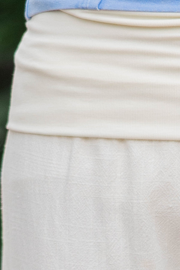 Girls: The Iconic Cream Foldover Pants