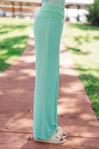 Girls: The Iconic Teal Foldover Pants