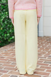Girls: The Iconic Butter Yellow Foldover Pants