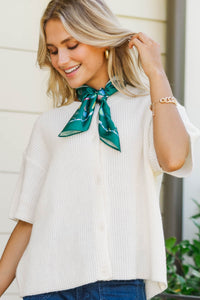Top Of Class Cream Short Sleeve Cardigan